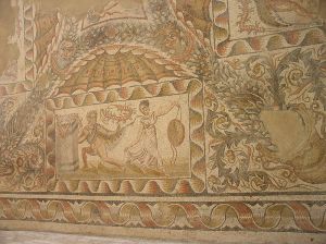 Scene including a satyr, Tellaro mosaic