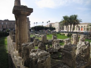 Detail of columns, Temple of Apollo, 6th century BCE, Ortigya, Syracuse