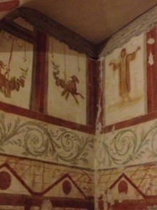 Wall frescoes in Insulae