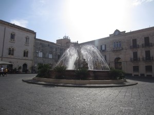 Piazza del Archimedes, 1878 with Fountain of Diana