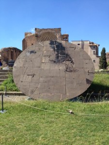 Mimmo Paladino, Untitled (one of 6 spheres), 2005, terracotta and iron