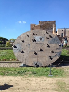 Mimmo Paladino, Untitled (one of 6 spheres), 2005, terracotta and iron