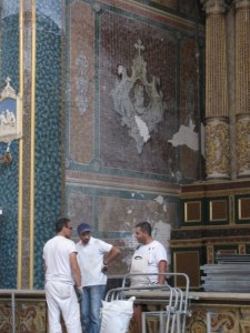 Completing repairs at San Pietro, Modica