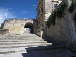 Steps leading to top of Modica Alta