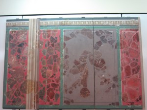 Wall fresco fragment, ancient Roman house