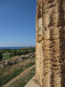 Looking to the sea from Temple of Hera, Selinunte
