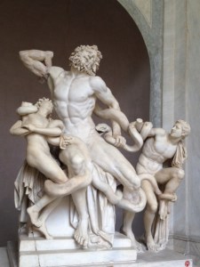 "Laocoon and His Sons," lifesize, marble, 40 BCE