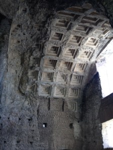 Remains of coffered ceiiling