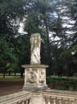 Ancient Roman statue (?) in front of Borghese Gallery