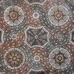 Detail, geometric pattern mosaic, Tellaro