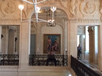 The chandeliers are also created by Picasso.  Sorry for the distant view but wanted you to see the setting for the work.  Different from the usual "museum" presentation.