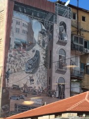 Close up of the wall mural.