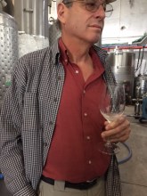 Tasting some of the white wines at Pelter a very small winery.  