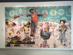 Iranian artist living in Dubai because his own government threatens him.   