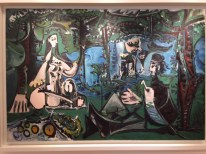 Picasso's interpretation of Manet's "Luncheon on the Grass".  All work arranged chronologically through his career.  This painting is from 1961.