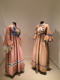 It's amusing to think these 19th century dresses from France were considered the height of modesty with such emphasis on the bust.