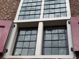 These old windows are magnificent examples of old glass that is a bit mottled.