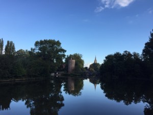 As we said goodbye to Bruges this is the view on our way out of town. Such a beautiful jewel box like place.