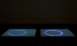 "Blue Gas Eyes" Miroslav Balka, 2014, video, salt, steel