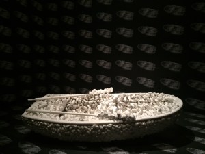 Yayoi Kusama, "Aggregation 1000 Boats", 1963, plastic, textile, leather, metal paint