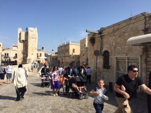 This period of time from New Years (Rosh Hashana) to Simchat Torah (beginning tomorrow) is a long vacation period in Israel for adults and children so the old city is particularly crowded.