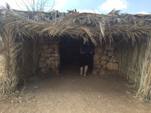 The front part of this sukkah is kosher but the back part (too permanent) is not.