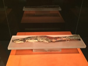 Agricultural Revolution: the oldest complete sickle in the world, 9000 BCE, horn, flint, and resin