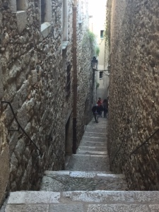 One street of the Jewish quarter which was separated from the rest of the city.  This narrow alley and the one in the next photo were only reopened in the 1970s.  They were walled off before then.  