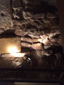 Another portion of the Roman floor sunken many feet below street level now.