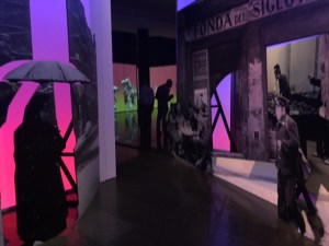 Most of the photographs were arranged in an installation that we walked through as if we were on the streets of Barcelona in those days.