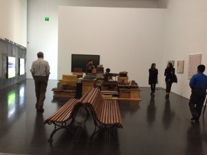 Marcel Duchamp figures prominently in thinking about what came to be called installations and conceptual art.