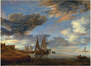 How fitting to come back to the Dutch Baroque a few days before departing Barcelona back to Amsterdam. This landscape was painted 1660