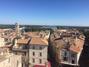 Taken from the tower of the arena looking out over the river in the distance