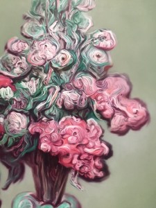 In this detail you can see van Gogh's influence especially the way he blurs the edges.