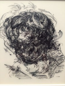  "After Jordaens", 2013, ink on two sheets of polypropylene