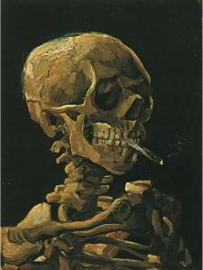 Van Gogh, "Skull with Burning Cigarette", 1885