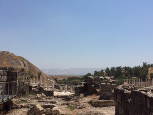 A view down the valley towards Lake Tiberius.