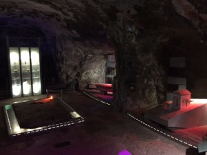 One of the caves turned into a museum of artifacts found inside the caves.