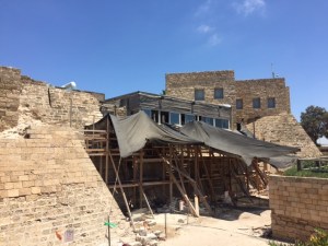 Excavations on the bottom boutiques on top.