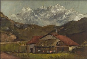 Gustave Courbet - 020 Le chalet dans la montagne - Хижина в горах - vers 1875 - 33 x 49 - Acheté vers 1899 - cat. 1918, 70 - cat. Pouchkine J 3542
