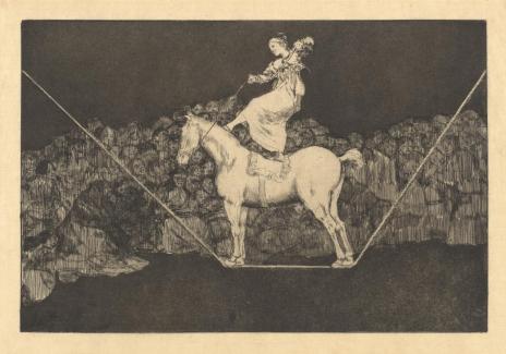 Goya, "Punctual Folly," etching and aquatint, 1816-23