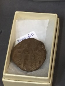 Most interesting was this amulet that shows a saint on the front made from some kind of earth material that was claimed to have restorative properties so the pilgrim who purchased this could shave off a little, mix it with water when he or she was ill and be restored to health.