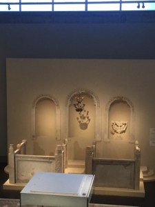 In the Byzantine gallery there are two reconstructions. This one is a synagogue from the 4th century. 