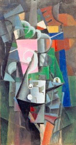 3RD-M8-Y29 K.Malewitsch, Station ohne Halt Malewitsch, Kasimir 1878-1935. 'Station ohne Halt. Kunzewo', 1913. Oel auf Holz, 49 x 25,5 cm. Inv.Nr.11926 Moskau, Tretjakow-Galerie. E: Malevich / A Non-Stop Station: Kuntsevo Malevich, Kasimir 1878-1935. 'A Non-Stop Station: Kuntsevo', 1913. Oil on wood, 49 x 25.5cm. Inv.Nr.11926 Moscow, Tretjakov Gallery. F: Malevitch, Kazimir , 1878-1935. Malevitch, Kazimir , 1878-1935. 'Station sans arret. Kunzewo', 1913. Huile sur toile, H. 0,49 , L. 0,255. Inv.Nr.11926 Moscou, Galerie Tretiakoff.